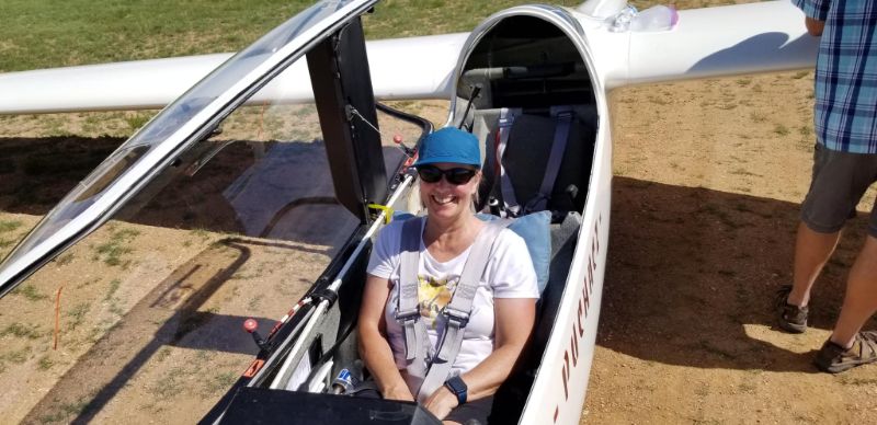 Karen B - First CSA Student Pilot to fly the Puchacz