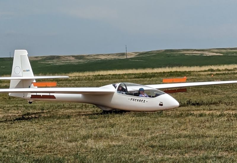 Karen B training with Bill C in the Puchacz, 8/15/2023